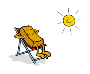 Charter ports_Mascot brick sun chair_©ZP_Illustrator Oliver EgerZiegel in a deck chair
